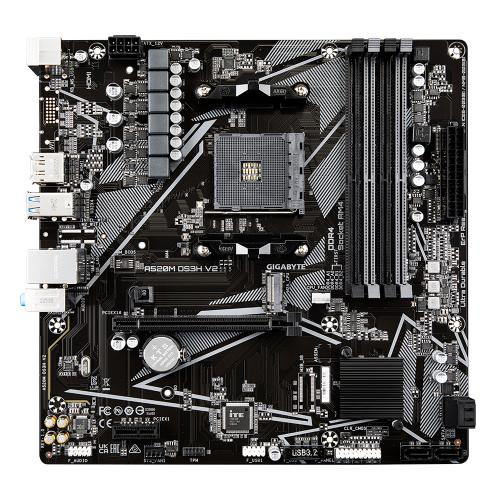 Placa de baza Gigabyte A520M DS3H V2, AMD A520, socket AM4, mATX