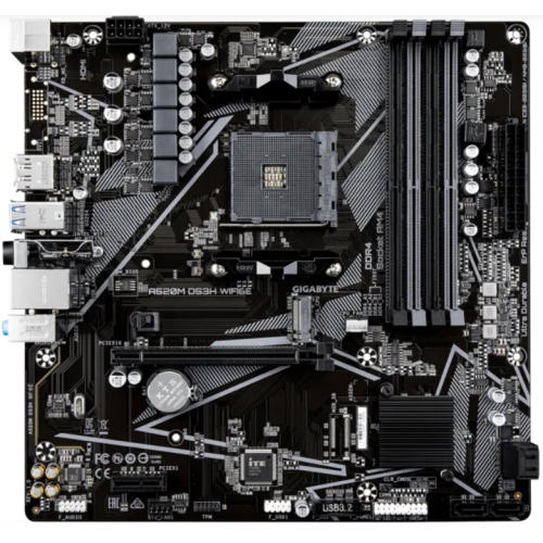 A520M DS3H WF6E, AM4, DDR4, BT 5.3, Negru