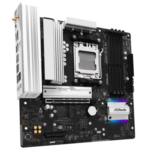 Placa de baza ASRocK A620AM Pro RS WiFi, AMD A620A, Socket AM5, mATX