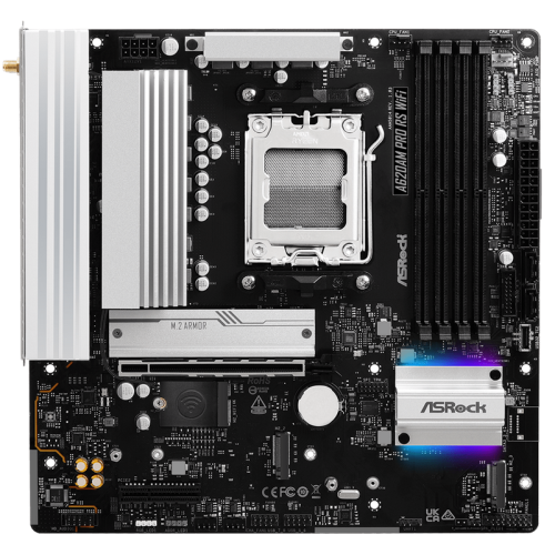 Placa de baza ASRocK A620AM Pro RS WiFi, AMD A620A, Socket AM5, mATX