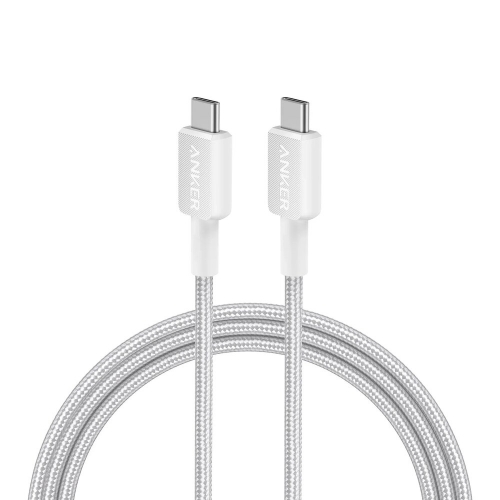 Cablu de date Anker 322, USB-C - USB-C, 0.9m, White