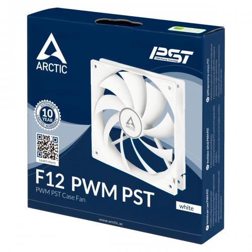 Ventilator Arctic F12 PWM PST White, 120 mm