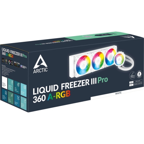 Cooler procesor Arctic Liquid Freezer III Pro 360, ARGB LED, 3 x 120 mm, White
