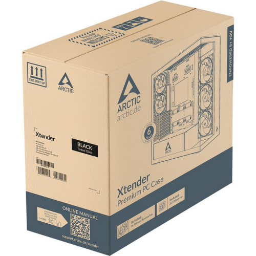 Carcasa Arctic Xtender VG Black, Fara sursa