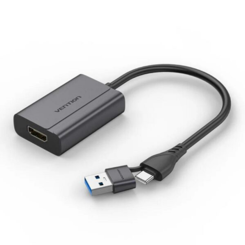 CABLU video Vention, USB-C (M) la HDMI (m), 0.15M, rezolutie 4K la 60Hz, , Gri, 