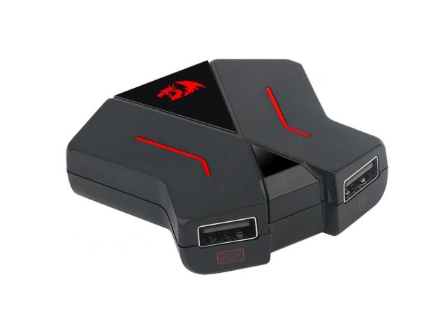 Adaptor tastatura si mouse Redragon Eris pentru console, Black-Red