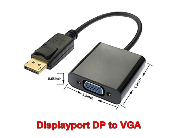 Adaptor (convertor) cu cablu DisplayPort tata la VGA mama cablu 15cm HCT HCT63489