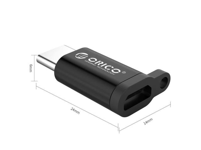 Adaptor Orico CBT-MT01, USB-C - micro USB-B, Black
