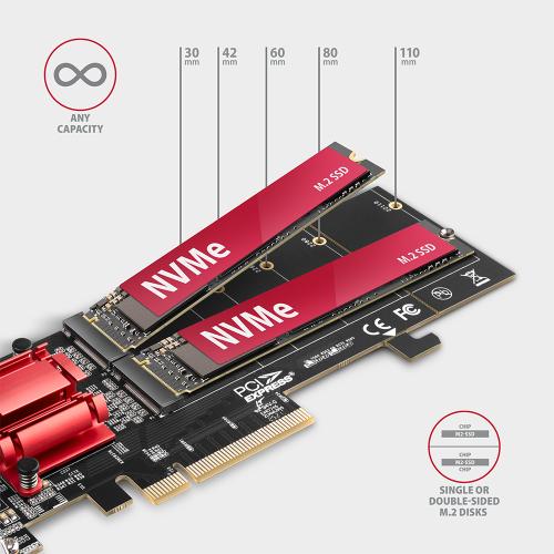 Adaptor PCI-Express Axagon PCEM2-ND, M.2
