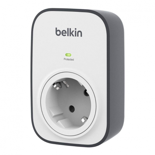 Adaptor priza cu protectie Belkin SurgeCube, 1 Schucko
