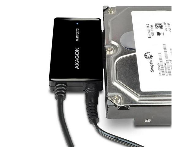 Adaptor Axagon ADSA-FP3, 1x USB 3.0 Male - 1x SATA, Black