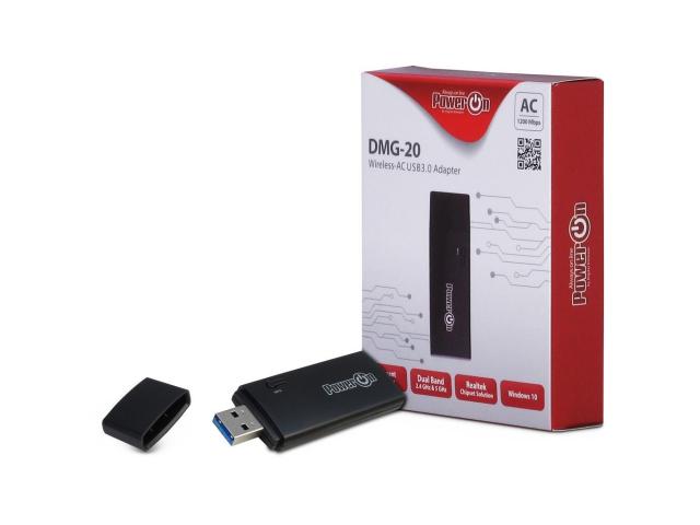 Adaptor wireless PowerOn DMG-20 Dual-Band, USB, 867 Mbps, Black