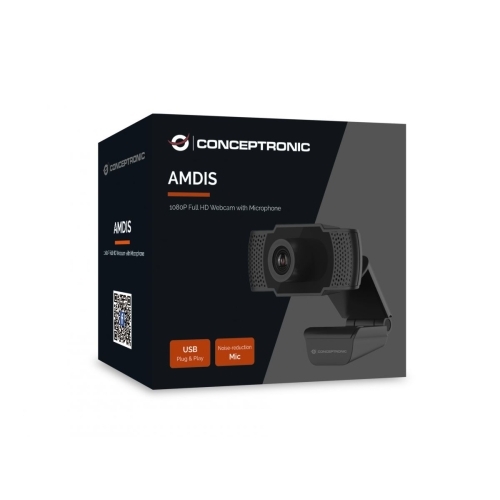 Camera Web Conceptronic AMDIS01B, USB-A 2.0, Black