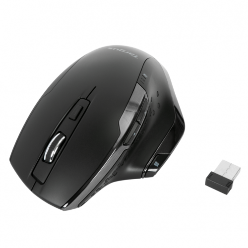 Mouse Optic Targus Antimicrobial Ergonomic, USB Wireless, Black