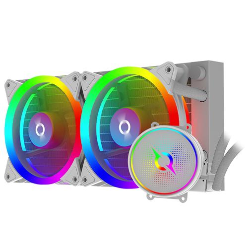 Cooler procesor AQIRYS Aquarius 240 AiO White, 2x 120mm