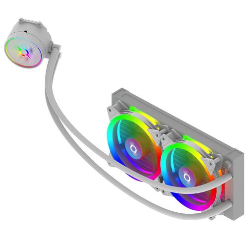 Cooler procesor AQIRYS Aquarius 240 AiO White, 2x 120mm