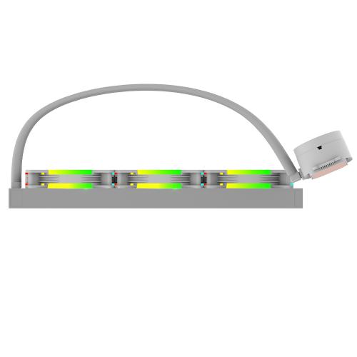 Cooler procesor AQIRYS Aquarius 360 AiO White, 3x 120mm