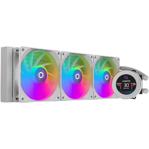 Cooler procesor AQIRYS Hydra 360 AiO, ARGB LED, 3 x 120mm, White