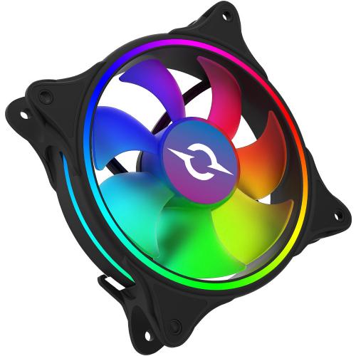 Ventilator AQIRYS Vela, ARGB, 120mm, Black, 3 bucati + Controller ARGB