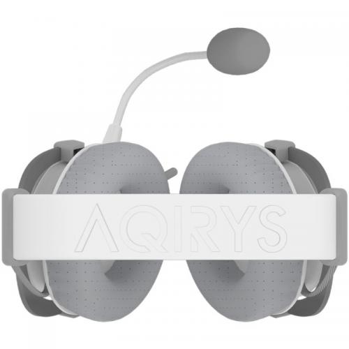 Casti cu microfon AQIRYS Sirius, USB-A/3.5mm jack, Grey-White