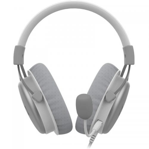 Casti cu microfon AQIRYS Sirius, USB-A/3.5mm jack, Grey-White