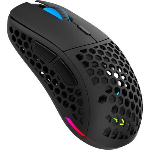 Mouse Optic AQIRYS TGA RGB, USB Wireless, Black