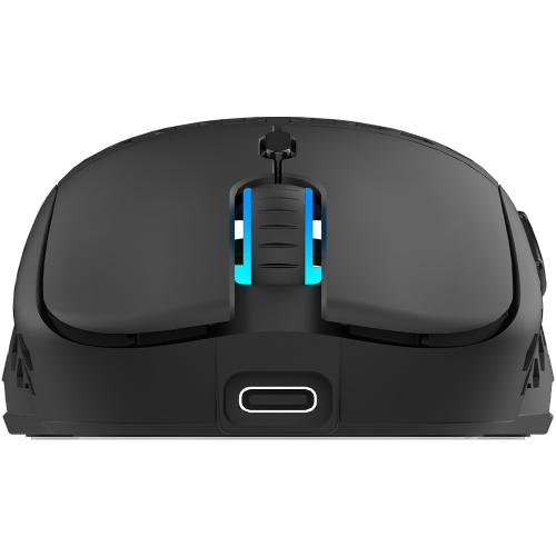 Mouse Optic AQIRYS TGA RGB, USB Wireless, Black