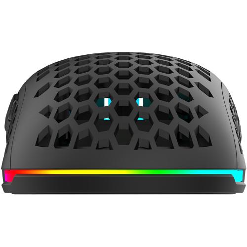 Mouse Optic AQIRYS TGA RGB, USB Wireless, Black