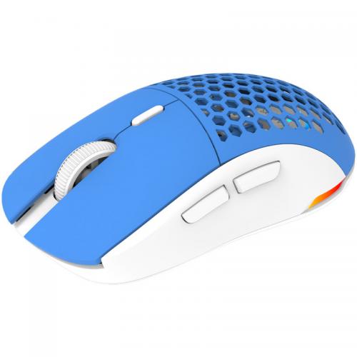 Mouse Optic AQIRYS T.G.A. Alpha, USB/Wireless, White