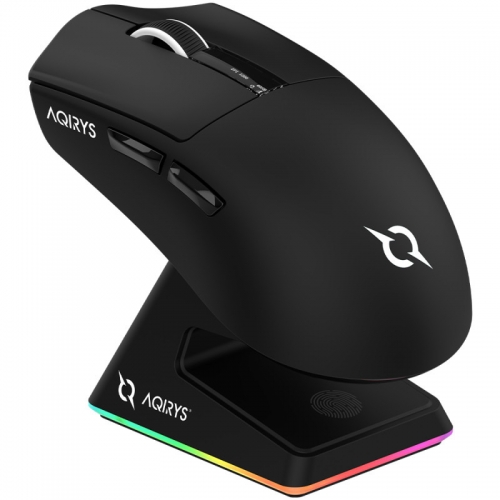 Mouse Optic AQIRYS Zephyr, USB/USB Wireless/Bluetooth, Black