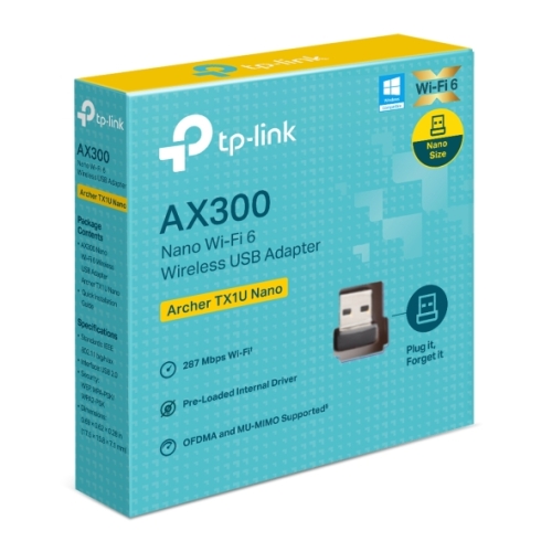 Adaptor Wireless TP-Link TX1U Nano, USB 2.0, Black