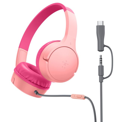 SOUNDFORM MINI WIRED ON-EAR/HEADPHONES - USB-C 3.5MM PINK