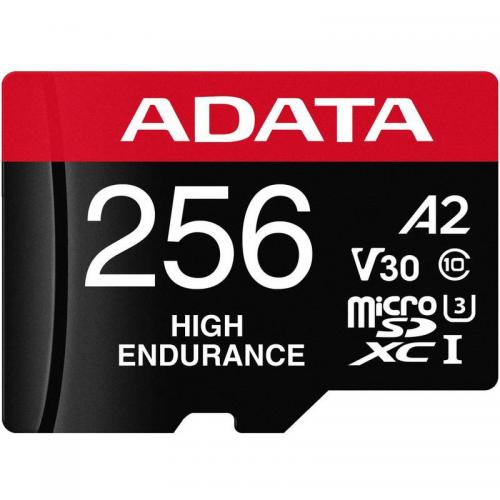 Memory Card microSDXC A-Data High Endurance, 256GB, Clasa 10, UHS-I U3 + Adaptor SD