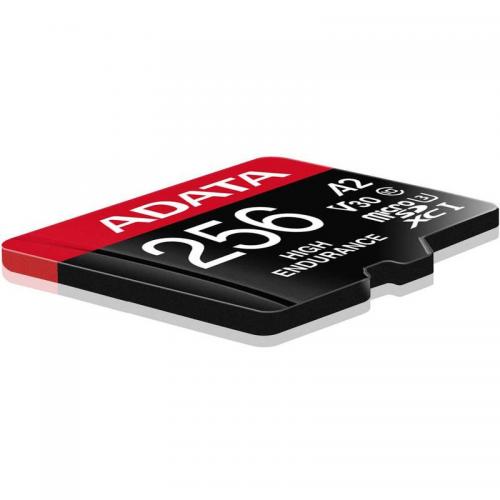 Memory Card microSDXC A-Data High Endurance, 256GB, Clasa 10, UHS-I U3 + Adaptor SD