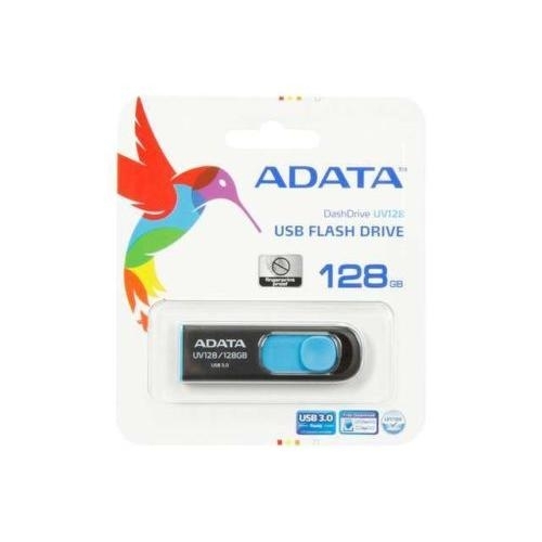 Stick Memorie A-Data UV128 128GB, USB3.0, Black-Blue