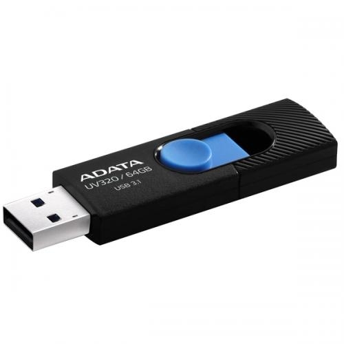 Stick Memorie AData UV320 64GB, USB 3.1, Black-Blue