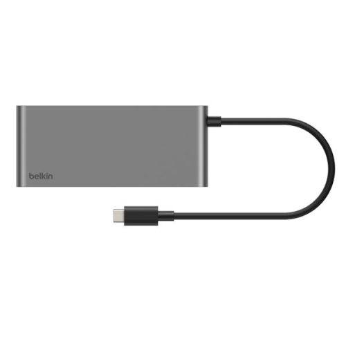 CONNECT 7-IN-1 USB-C HUB MIT/DUAL USB-C PORTS SILBER