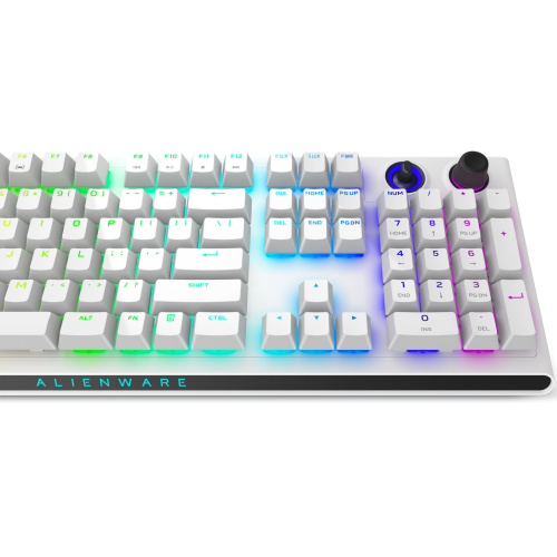 Tastatura Dell Alienware AW920K Tri-Mode, RGB LED, USB/USB Wireless/Bluetooth, Lunar Light