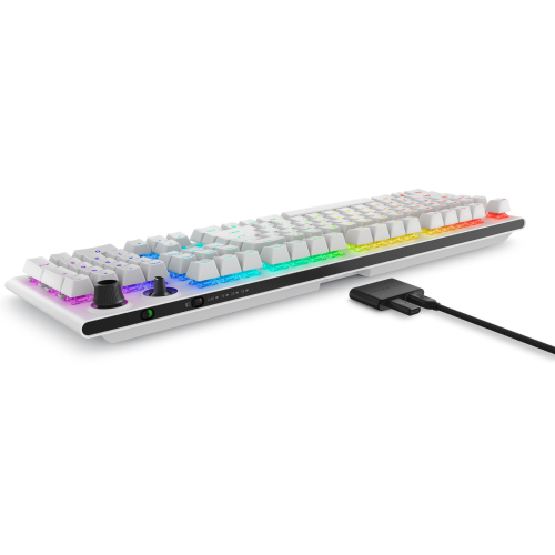 Tastatura Dell Alienware AW920K Tri-Mode, RGB LED, USB/USB Wireless/Bluetooth, Lunar Light