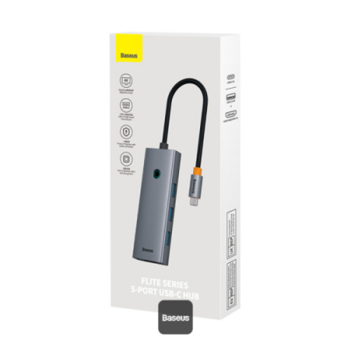 Docking Station Baseus UltraJoy 5 in 1, Gray