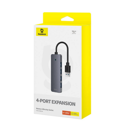 HUB portabil Baseus UltraJoy 4 in 1, 4 x USB 3.2 gen 1, Gray