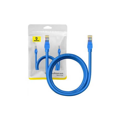 Patch Cord Baseus B00133204311-02, Cat6, UTP, 2m, Blue