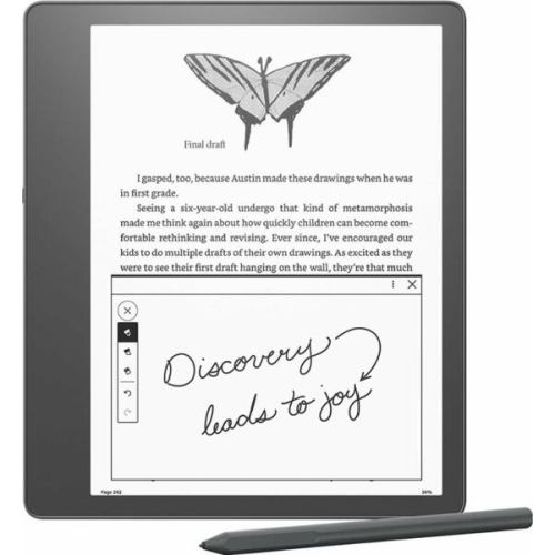 Ebook New Kindle Scribe - 2024 release 10.2” glare-free 32GB Wi-Fi (Without Lockscreen Ads) with Premium Pen Tungsten