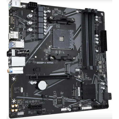 B550M K WF6E, DDR4, AM4, BT 5.3, Negru