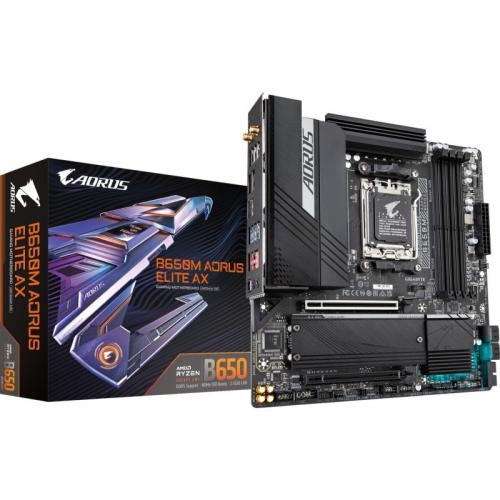 Placa de baza Gigabyte B650M AORUS ELITE AX, AMD B650, Socket AM5, mATX