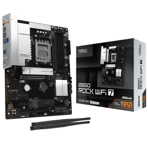 Placa de baza ASRock B850 Rock WiFi 7, AMD B850, Socket AM5, ATX