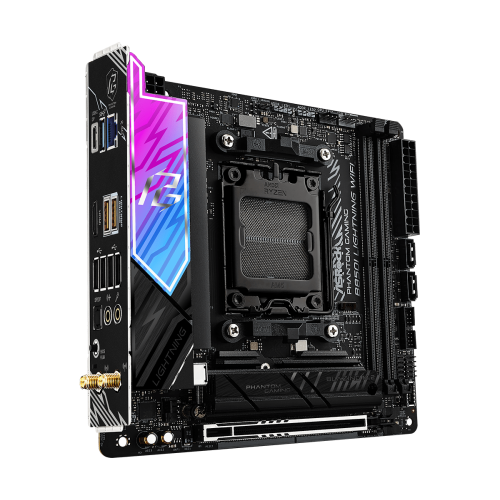 Placa de baza ASRocK Phantom Gaming B850I Lightning WiFi, AMD B850, Socket AM5, mITX