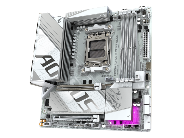 Placa de baza Gigabyte B850M AORUS ELITE WIFI6E ICE, AMD B850, Socket AM5, mATX