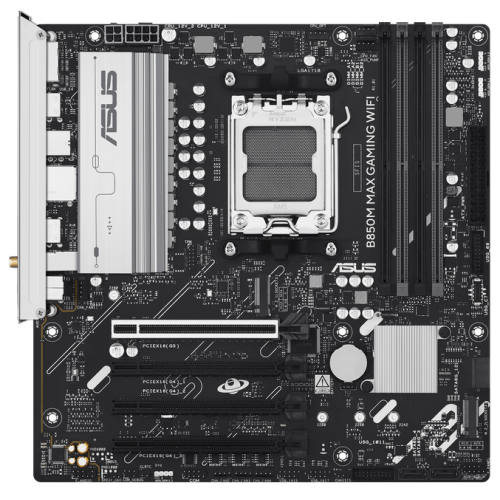 Placa de baza ASUS B850M MAX GAMING WIFI, AMD B850, Socket AM5, mATX