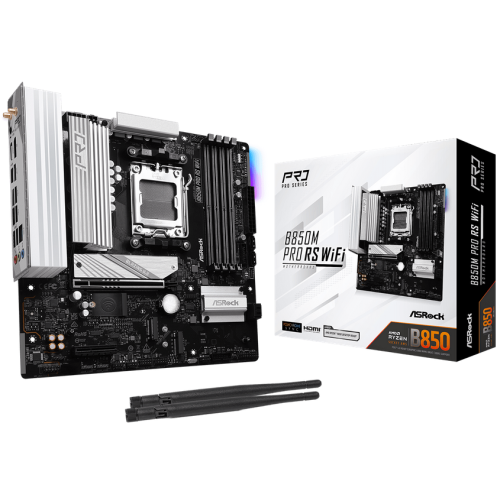Placa de baza ASRocK B850M Pro RS WiFi, AMD B850, Socket AM5, mATX